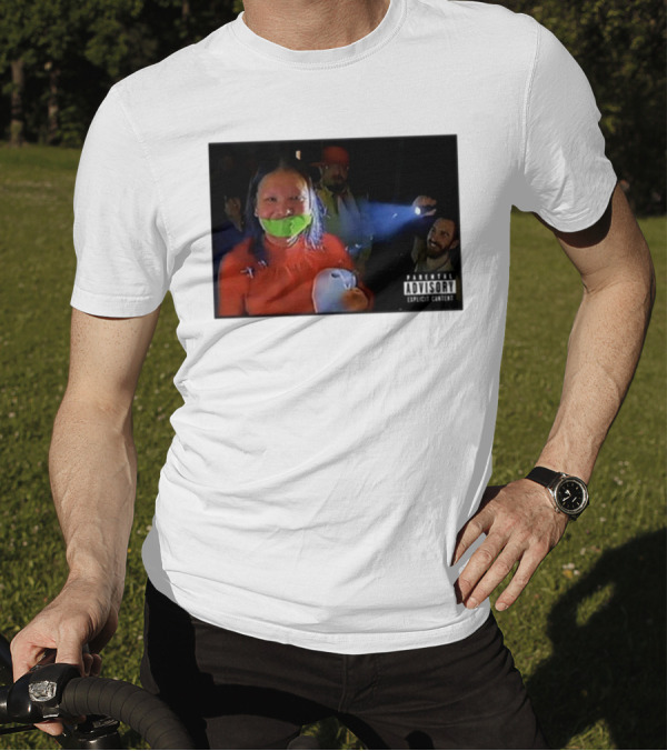 Trishabriellee Fishtank Parental Advisory Explicit Content Tape T-Shirt