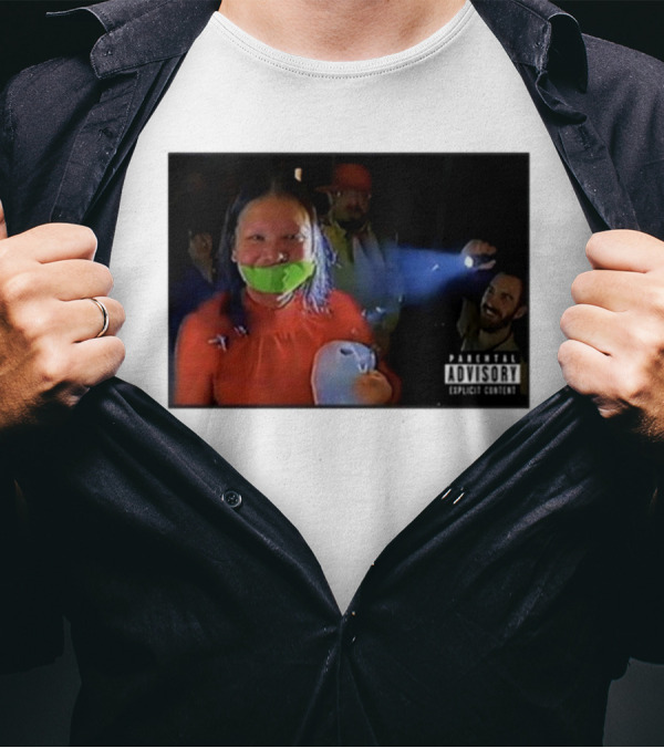 Trishabriellee Fishtank Parental Advisory Explicit Content Tape T-Shirt