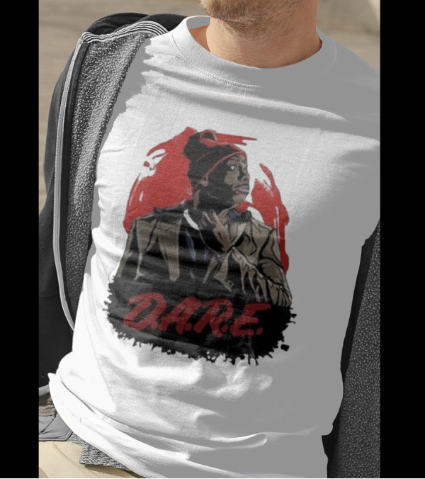 Tyrone D.A.R.E. Red Jacket Beanie Mock Hilarious Character Style T-Shirt