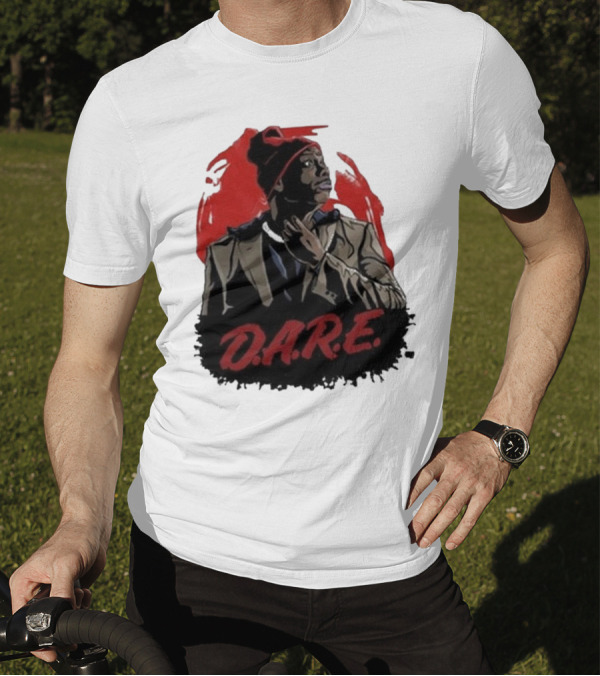 Tyrone D.A.R.E. Red Jacket Beanie Mock Hilarious Character Style T-Shirt