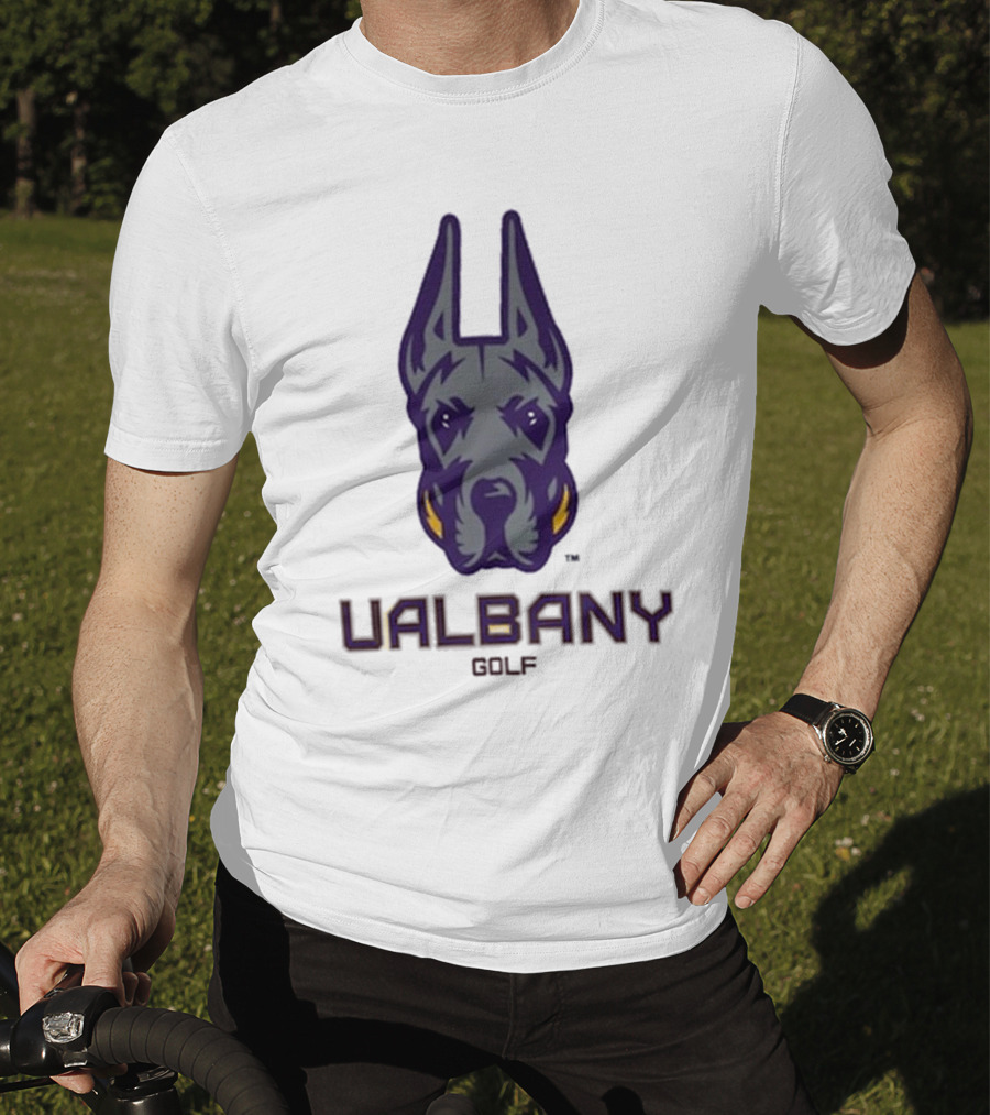 UAlbany Great Danes Golf Head Logo T-Shirt