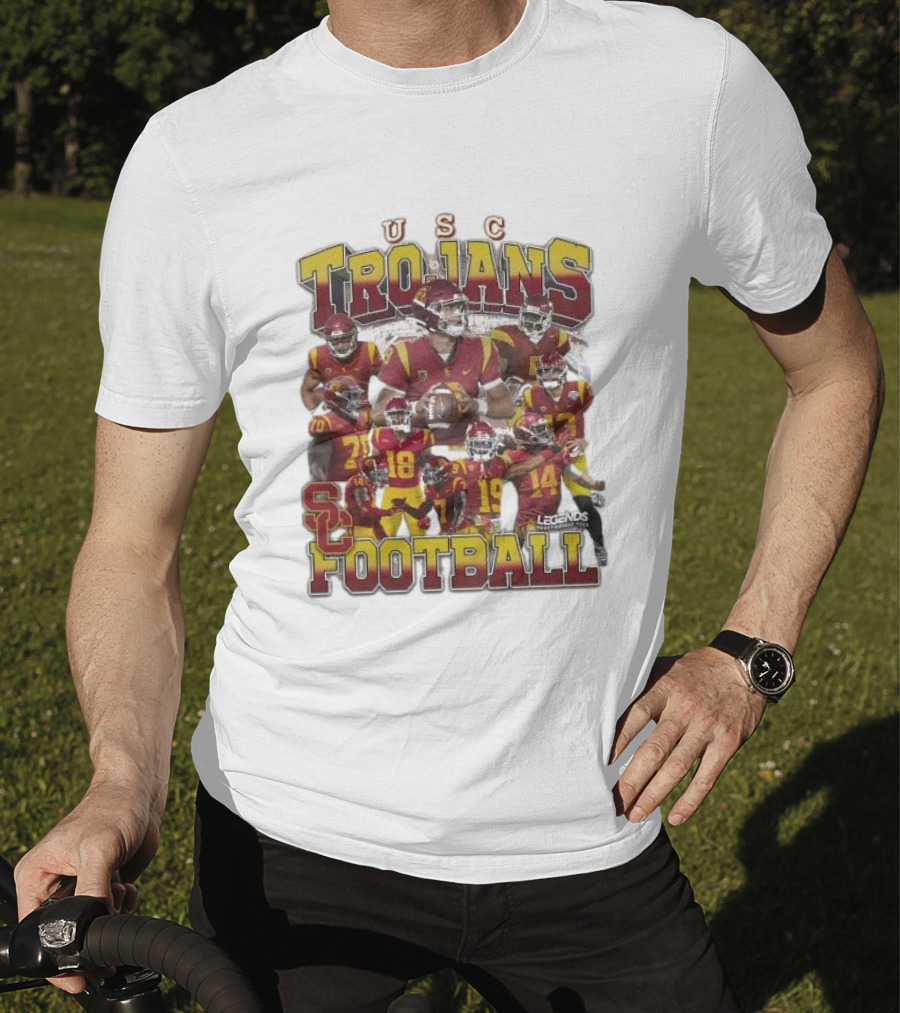 USC Trojans Football Legends Heavy Weight Players Collection T-Shirt