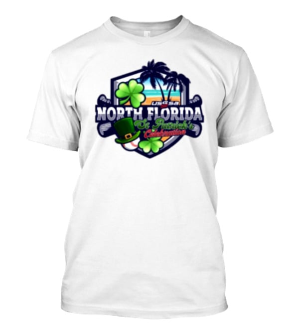 USSSA North Florida St Patrick’s Celebration March 15-16 2025 Shamrock Hat Palm Trees Baseball T-Shirt