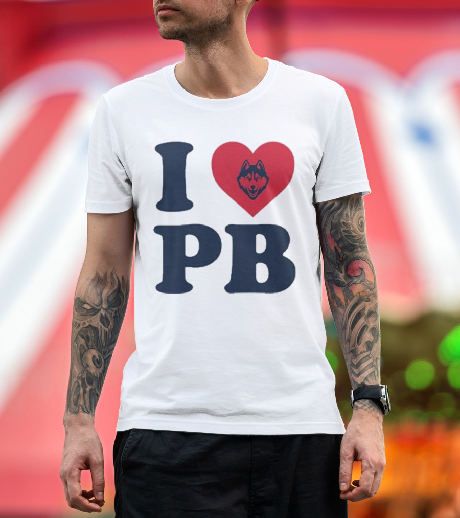 UConn I Heart Huskies Paige Bueckers PB T-Shirt