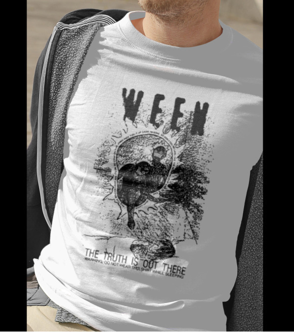 Ween The Truth Is Out There Warning Skeleton Vision T-Shirt