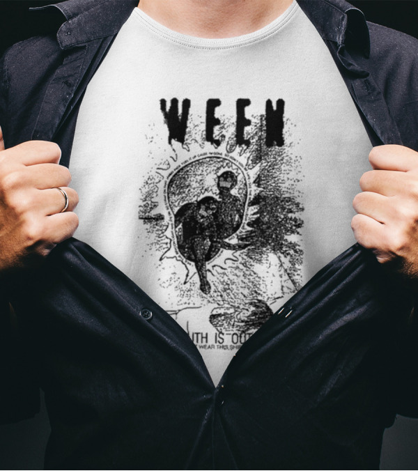 Ween The Truth Is Out There Warning Skeleton Vision T-Shirt