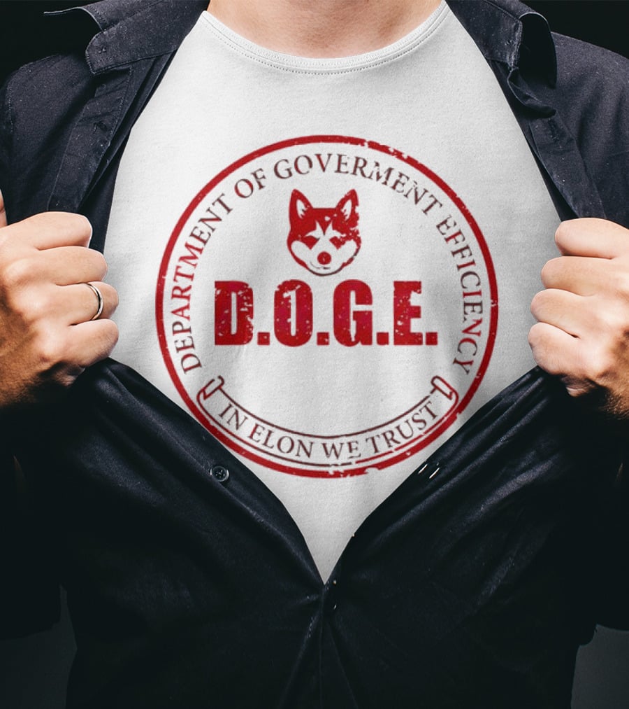 Department Of Government Efficiency D.O.G.E. In Elon We Trust Vintage Doge T-Shirt