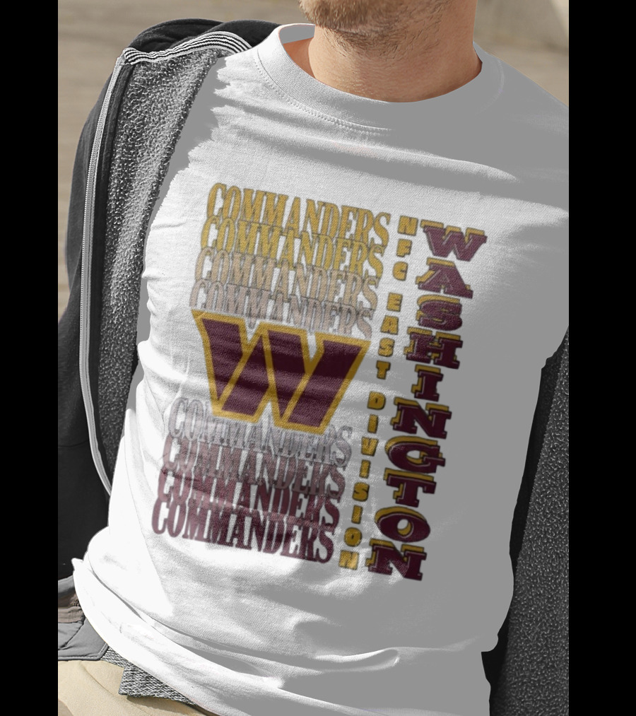 Washington Commanders NFC East Division W Logo Football Team T-Shirt