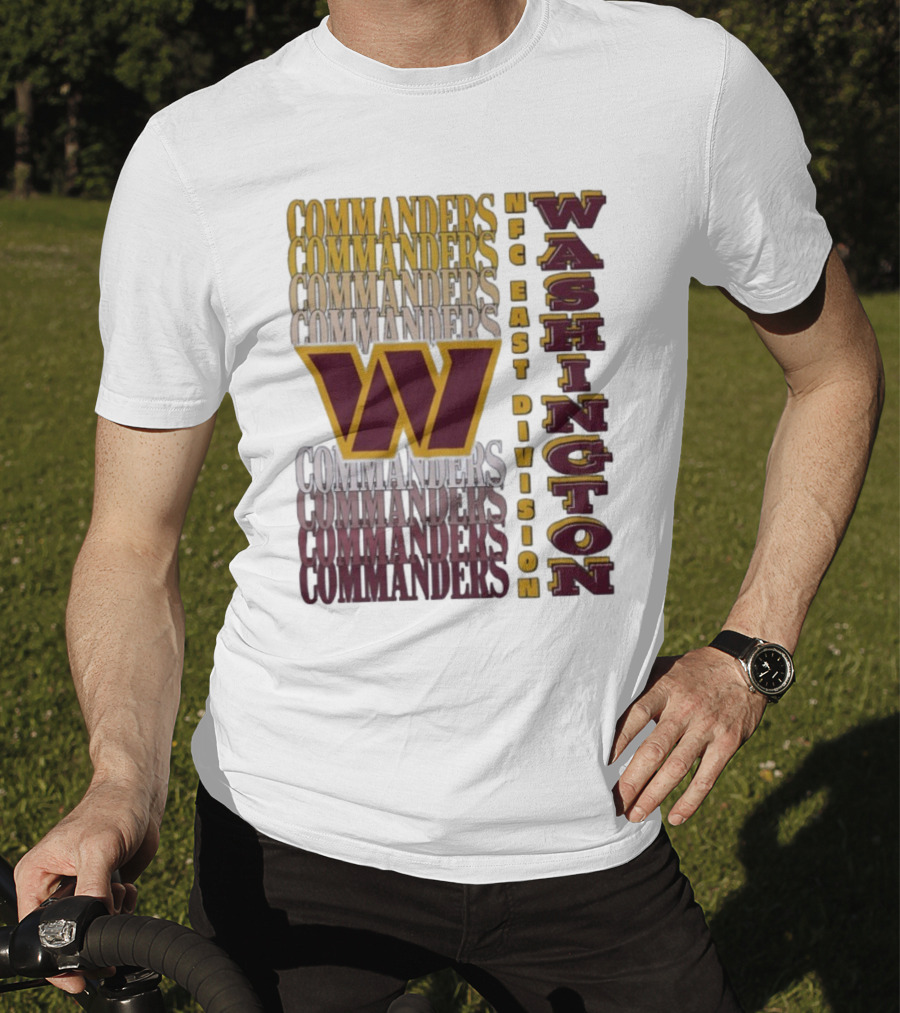 Washington Commanders NFC East Division W Logo Football Team T-Shirt