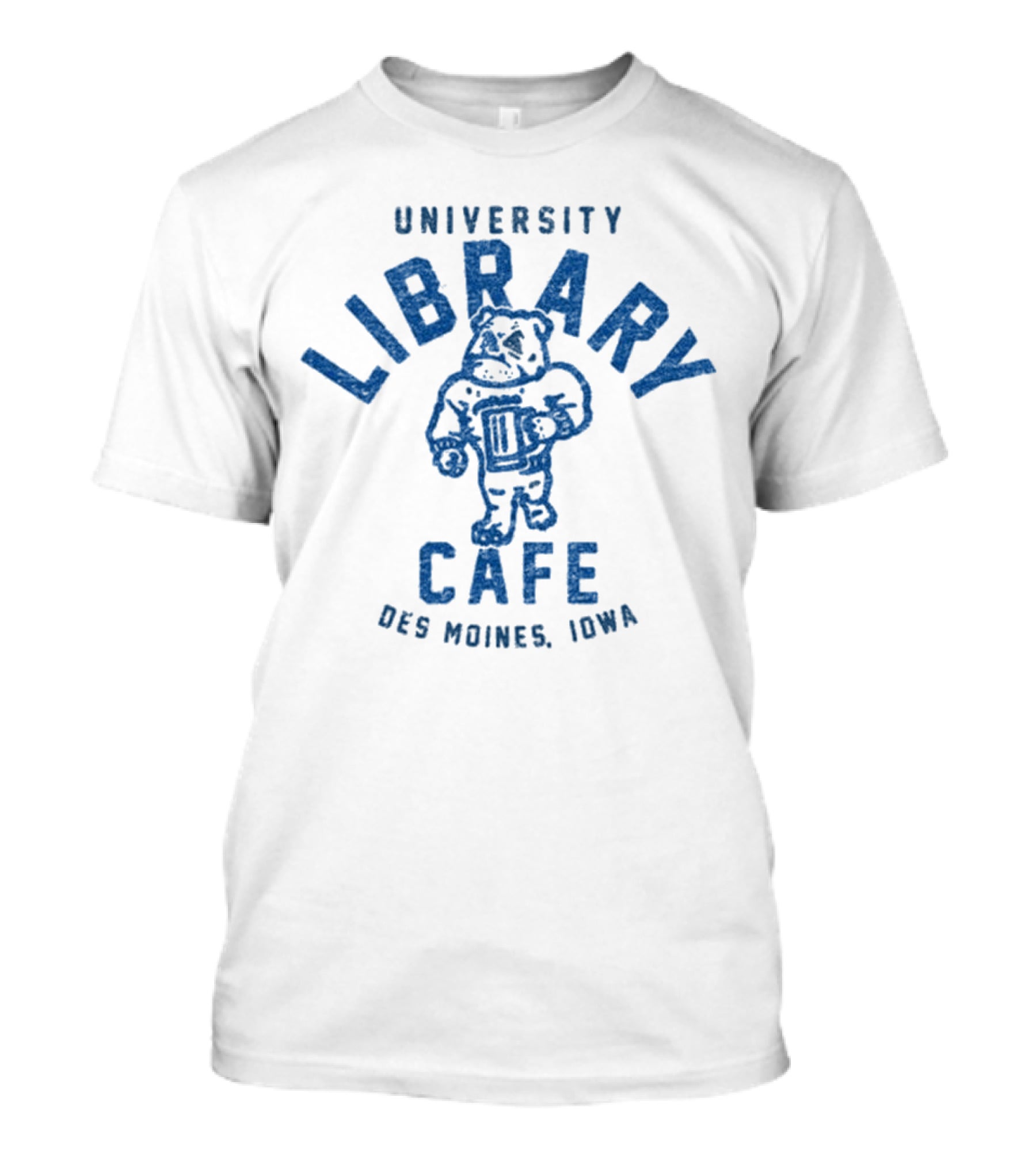 University Library Cafe Bulldog Des Moines Iowa T-Shirt