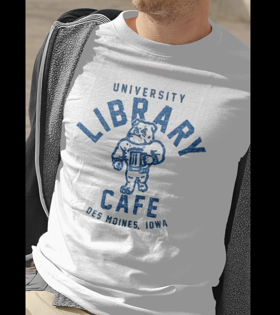 University Library Cafe Bulldog Des Moines Iowa T-Shirt