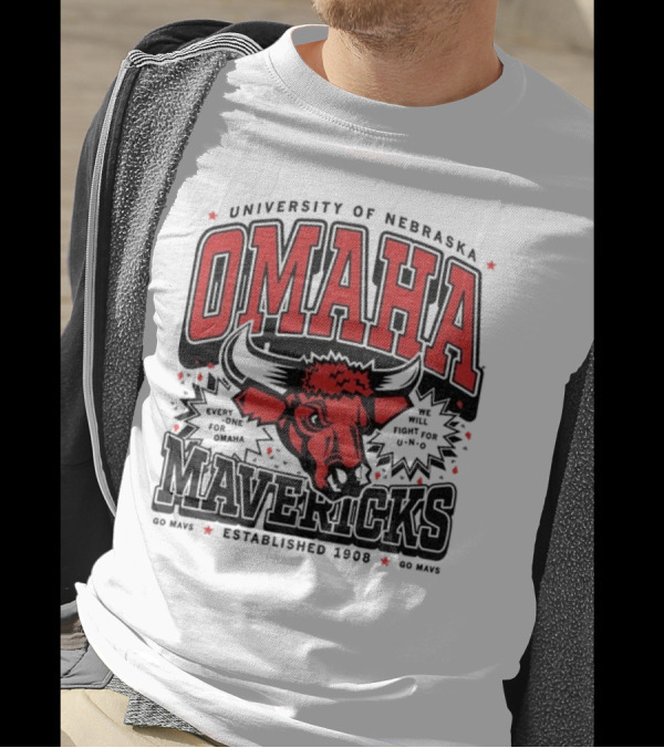 University Of Nebraska Omaha Mavericks Go Mavs Established 1908 T-Shirt
