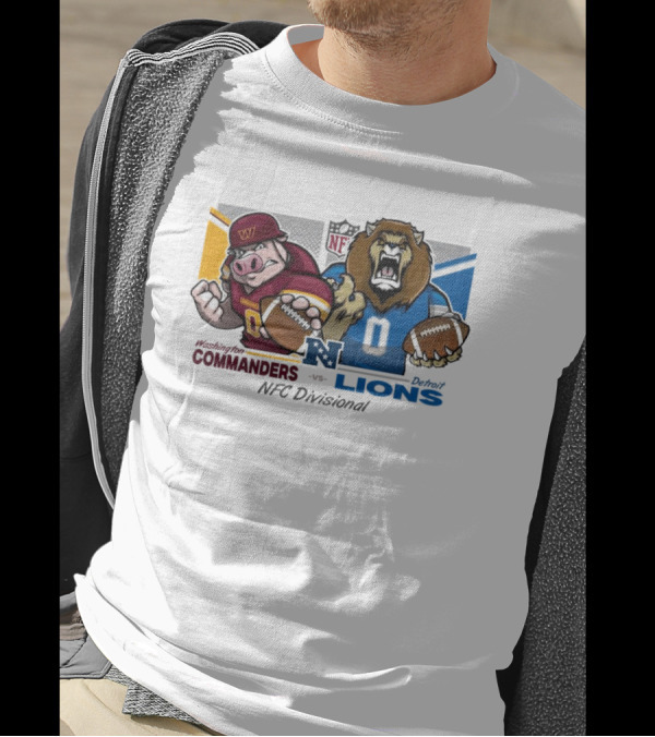 Washington Commanders Vs Detroit Lions NFL NFC Eric Poole Matchup Mascots T-Shirt