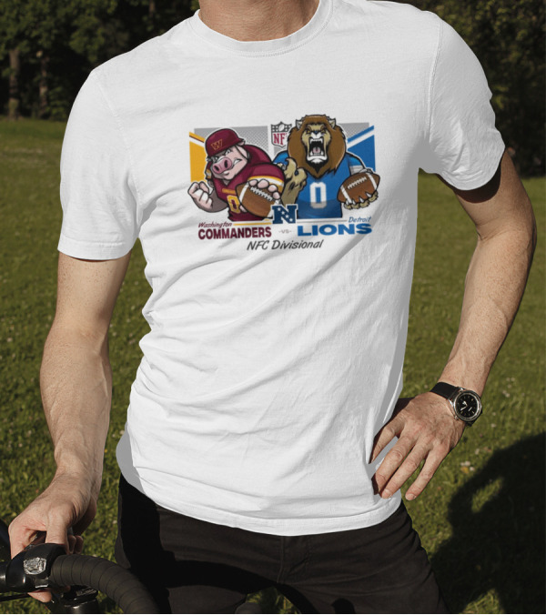 Washington Commanders Vs Detroit Lions NFL NFC Eric Poole Matchup Mascots T-Shirt