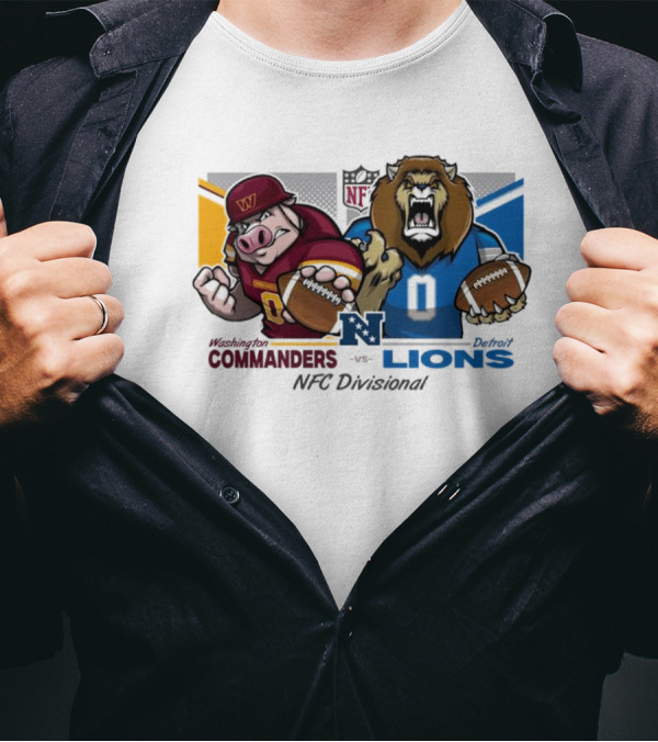 Washington Commanders Vs Detroit Lions NFL NFC Eric Poole Matchup Mascots T-Shirt