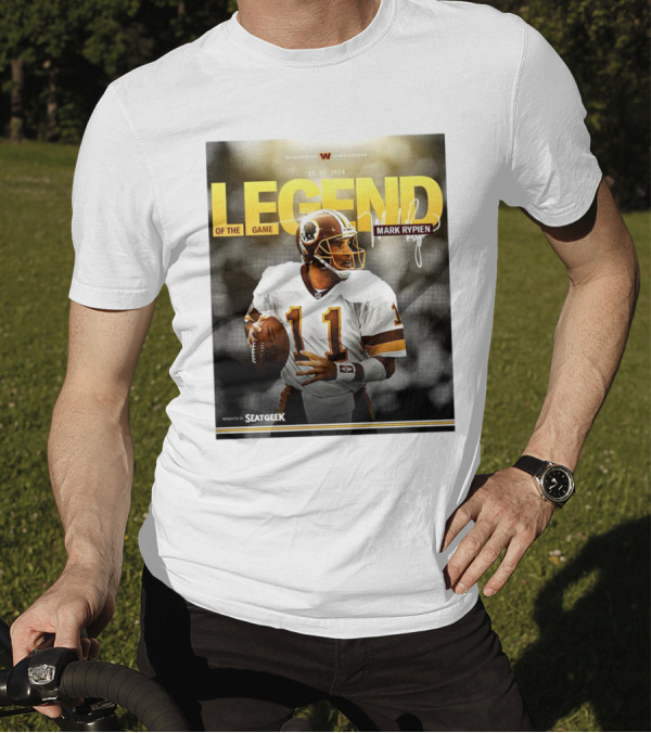Washington Commanders Legend Of The Game Mark Rypien 12.22.2024 SeatGeek T-Shirt