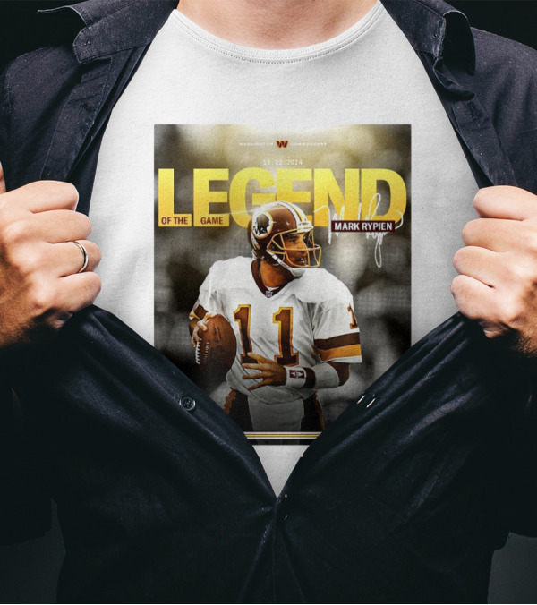 Washington Commanders Legend Of The Game Mark Rypien 12.22.2024 SeatGeek T-Shirt
