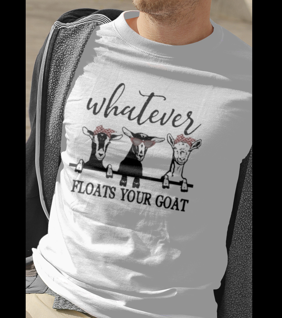 Whatever Floats Your Goat Funny Red Bandana Sunglasses Trio T-Shirt