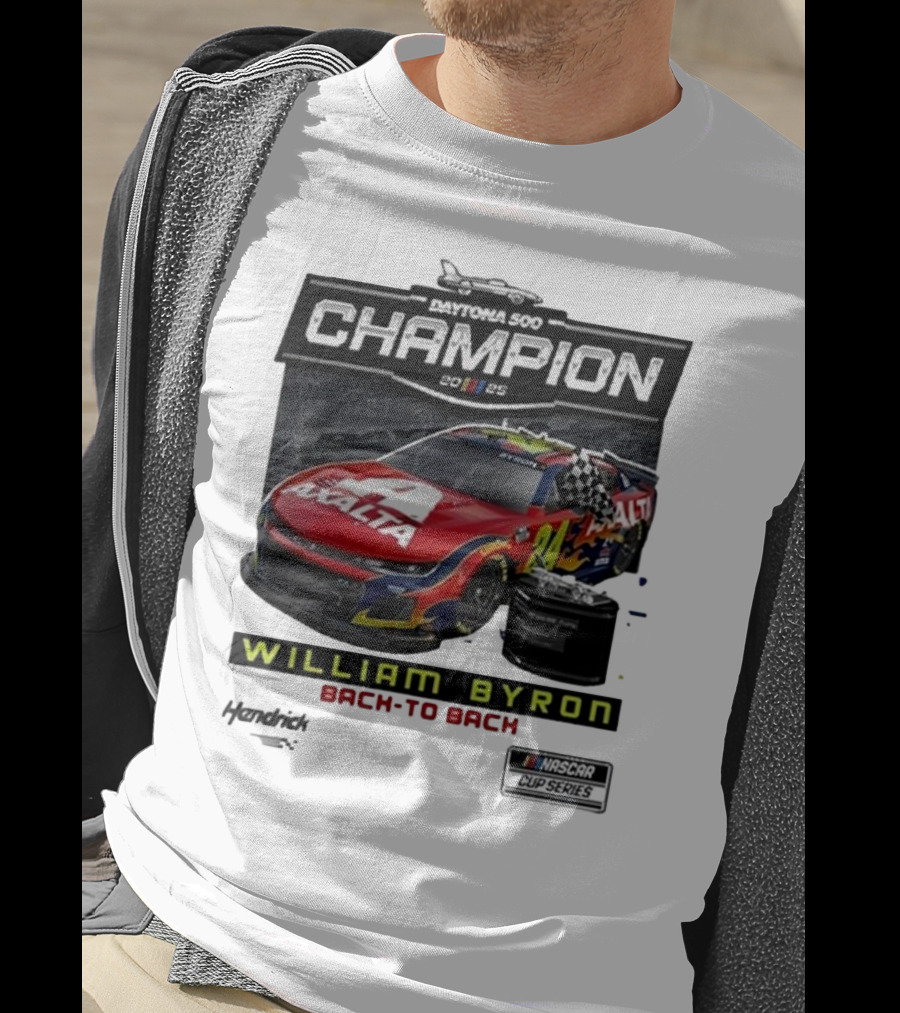 Daytona 500 Champion 2025 William Byron Back To Back NASCAR Cup Series T-Shirt