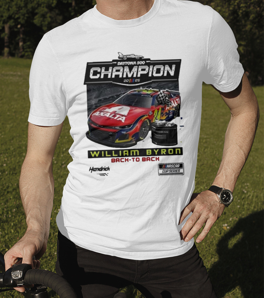 Daytona 500 Champion 2025 William Byron Back To Back NASCAR Cup Series T-Shirt