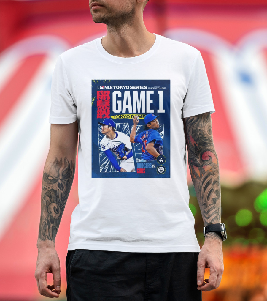 MLB Tokyo Series Game 1 Tokyo Dome Dodgers vs Cubs Yoshinobu Yamamoto Shota Imanaga T-Shirt
