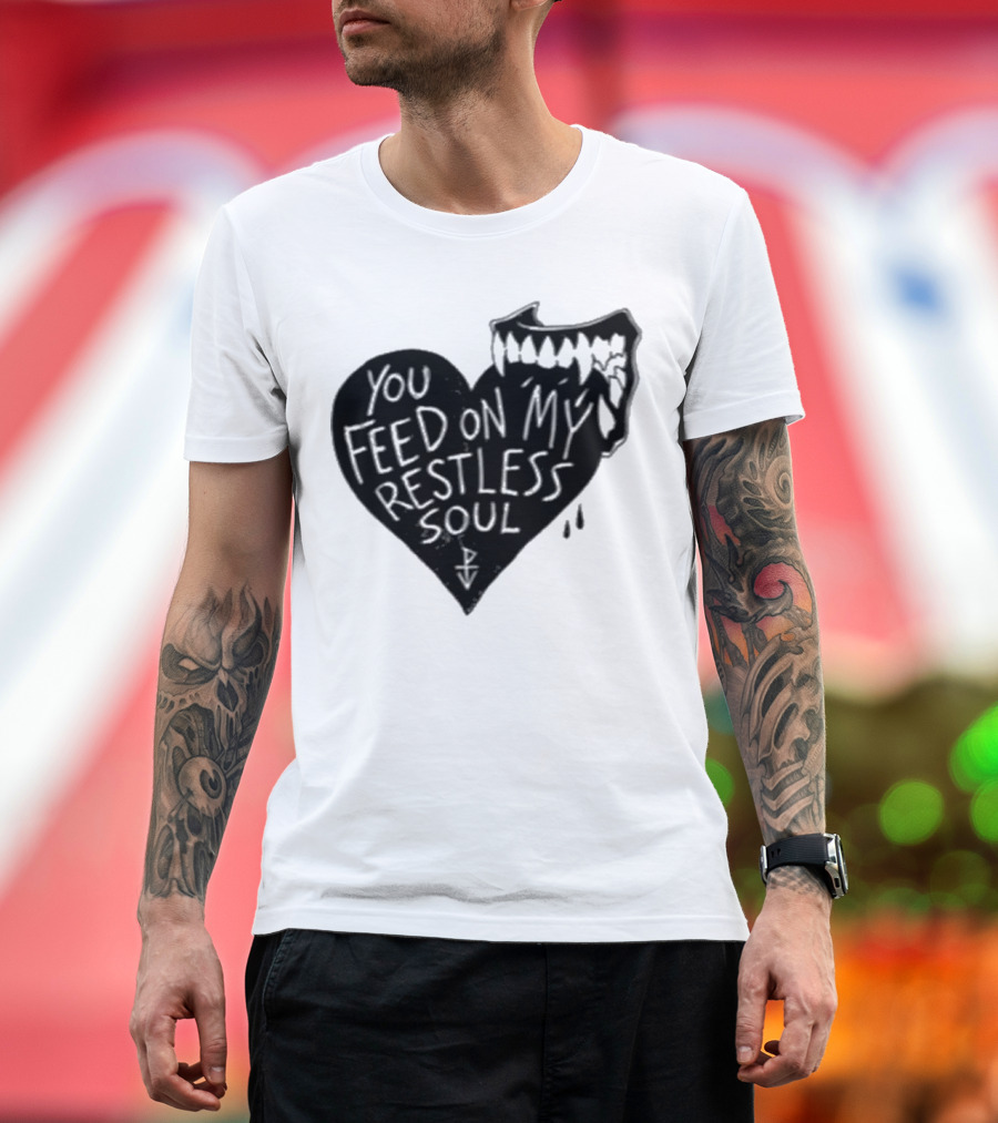 You Feed On My Restless Soul Aggressive Creature Burst Out Horror Theme T-Shirt
