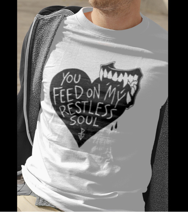 You Feed On My Restless Soul Aggressive Creature Burst Out Horror Theme T-Shirt