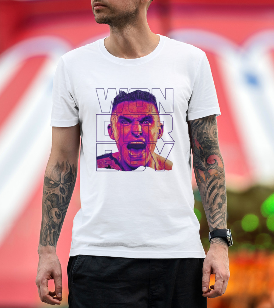 Wonderboy Brian Morris Deranged Bold Typography Expression T-Shirt