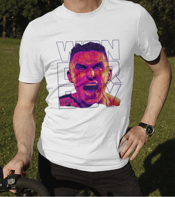 Wonderboy Brian Morris Deranged Bold Typography Expression T-Shirt