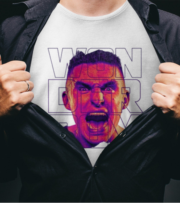 Wonderboy Brian Morris Deranged Bold Typography Expression T-Shirt