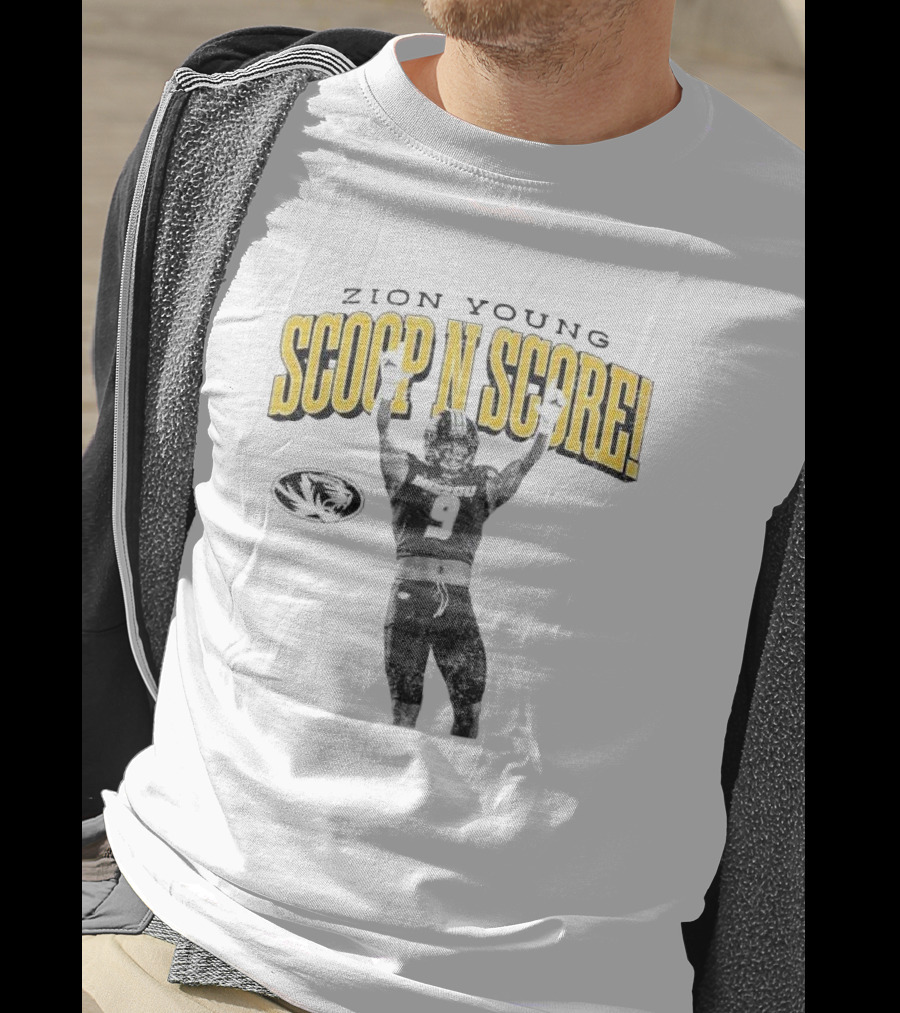 Zion Young Scoop N Score Missouri Tigers Player Number 9 Celebrate Victory T-Shirt