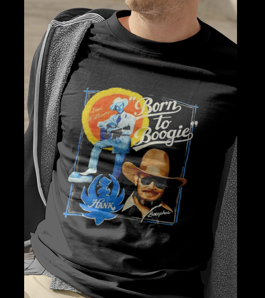 Hank Williams Bocephus Born To Boogie Music Legends T-Shirt