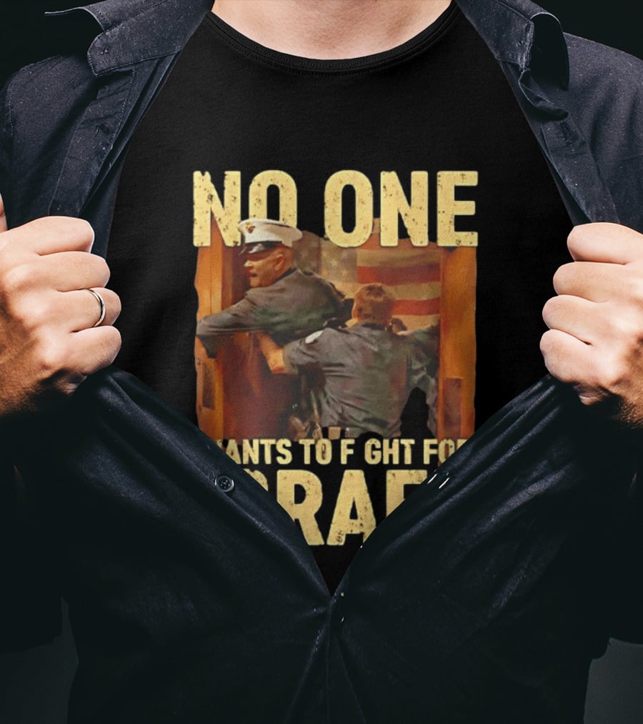 American No One Wants To Fight For Israel Vintage Flag Police T-Shirt