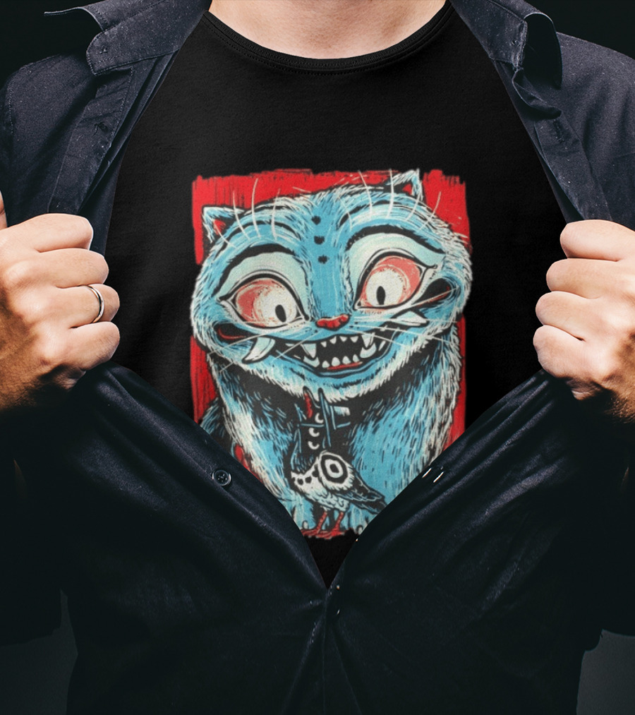 Derpy Tiger And Sussy KPop Demon Hunters Tiger And Crow Duo Colorful Cartoon T-Shirt