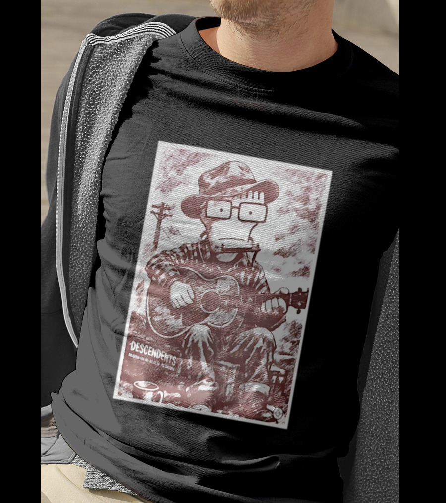 Descendents Tour Oklahoma Mar 2 2026 Character Playing Guitar T-Shirt