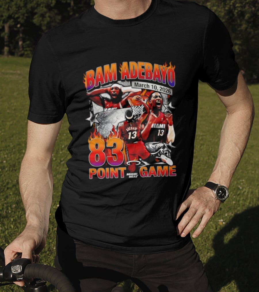 Bam Adebayo 83 Point Game Miami Heat Vice City 90s Basketball T-Shirt