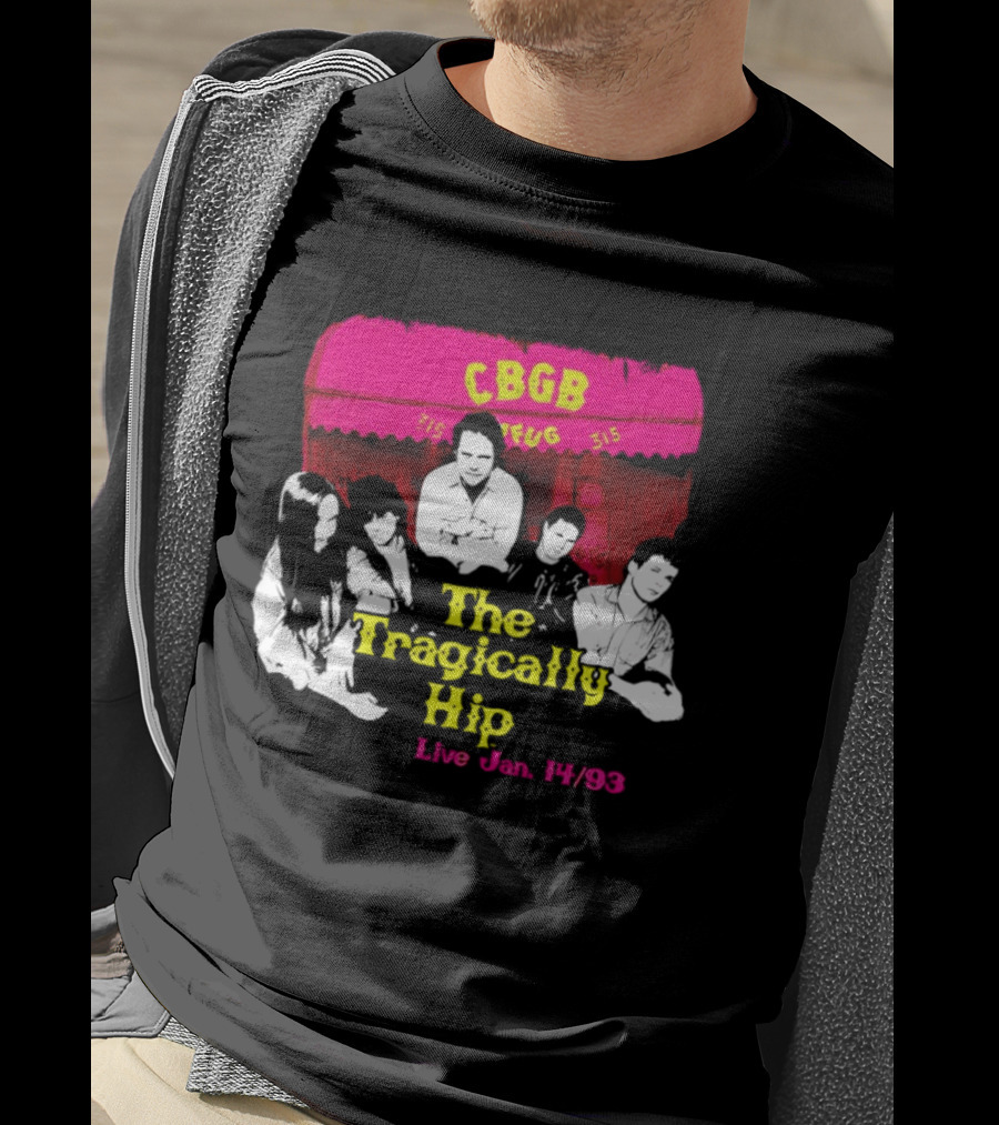 CBGB The Tragically Hip Live Jan 14 93 Vintage Style Music Venue Homage T-Shirt