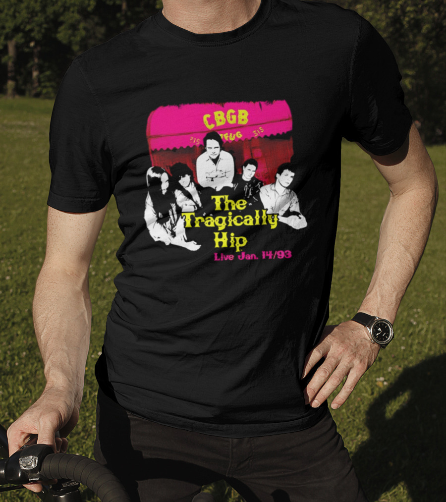 CBGB The Tragically Hip Live Jan 14 93 Vintage Style Music Venue Homage T-Shirt