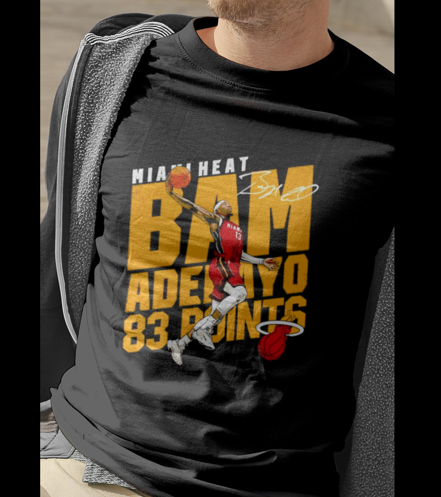 Miami Heat Bam Adebayo 83 Points Basketball Dunk T-Shirt