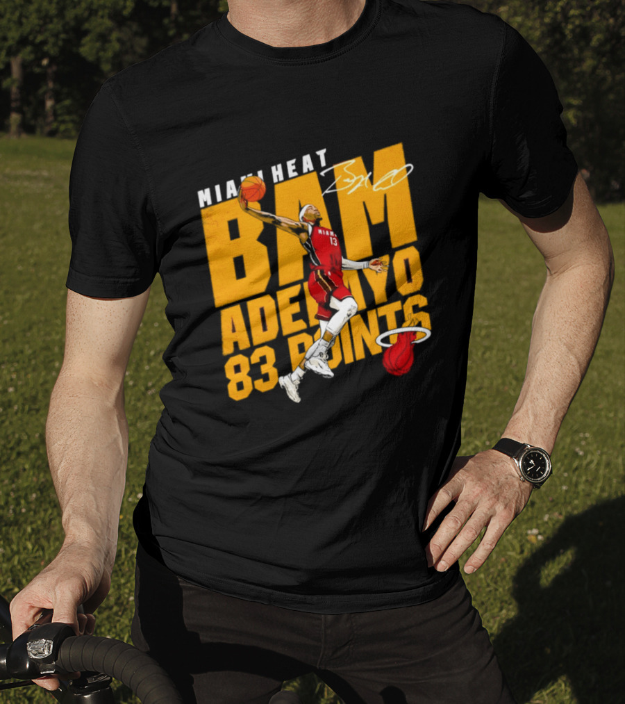 Miami Heat Bam Adebayo 83 Points Basketball Dunk T-Shirt