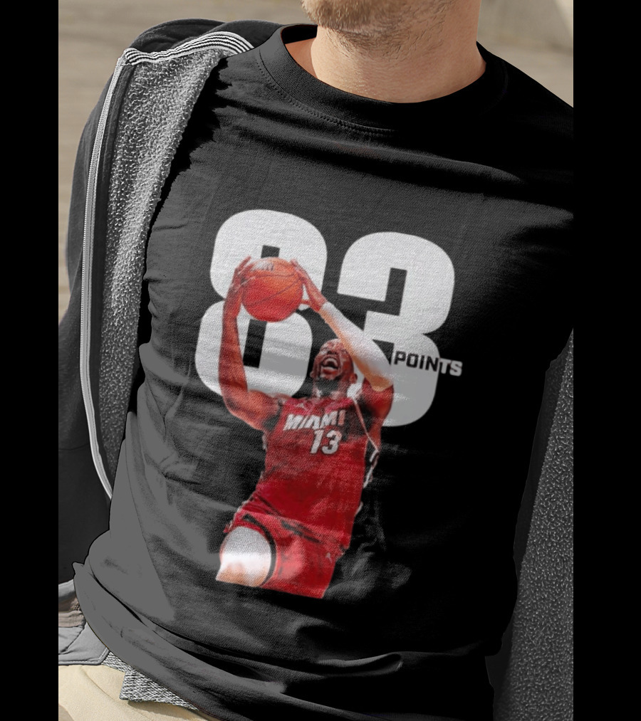 Bam Adebayo Miami 13 Scores 83 Points Passing Kobe Bryant's Single Game Record T-Shirt