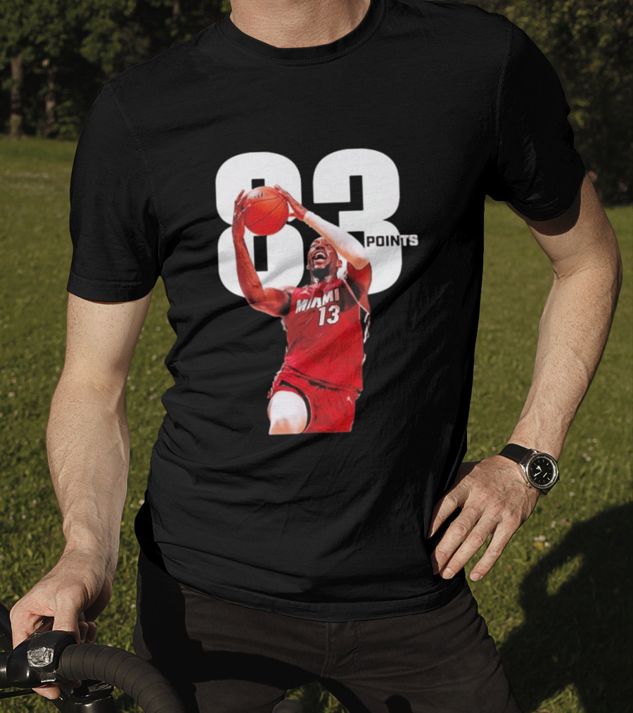 Bam Adebayo Miami 13 Scores 83 Points Passing Kobe Bryant's Single Game Record T-Shirt