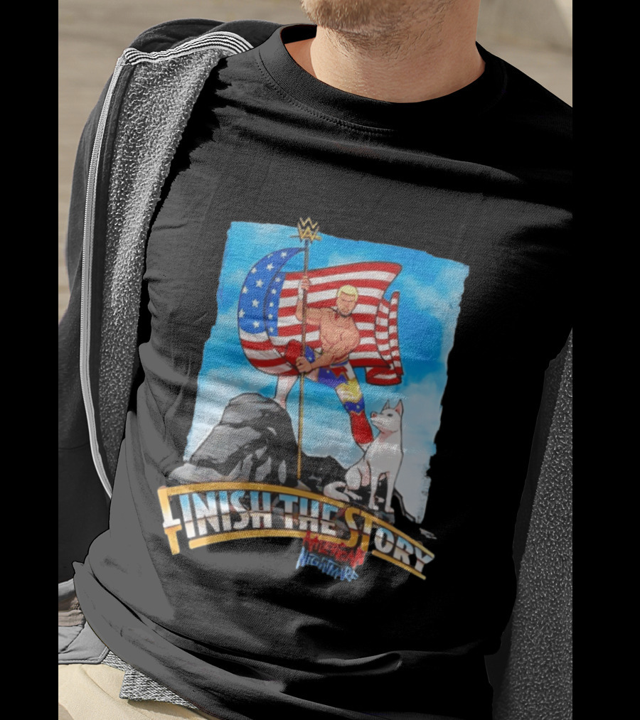 Cody Rhodes Finish The Story American Nightmare WWE Flag T-Shirt