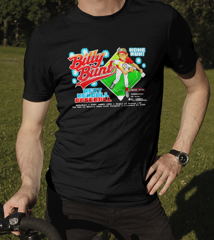 Billy Bunt West Kendall Baseball Home Run Power Star Player Action By Moorer T-Shirt