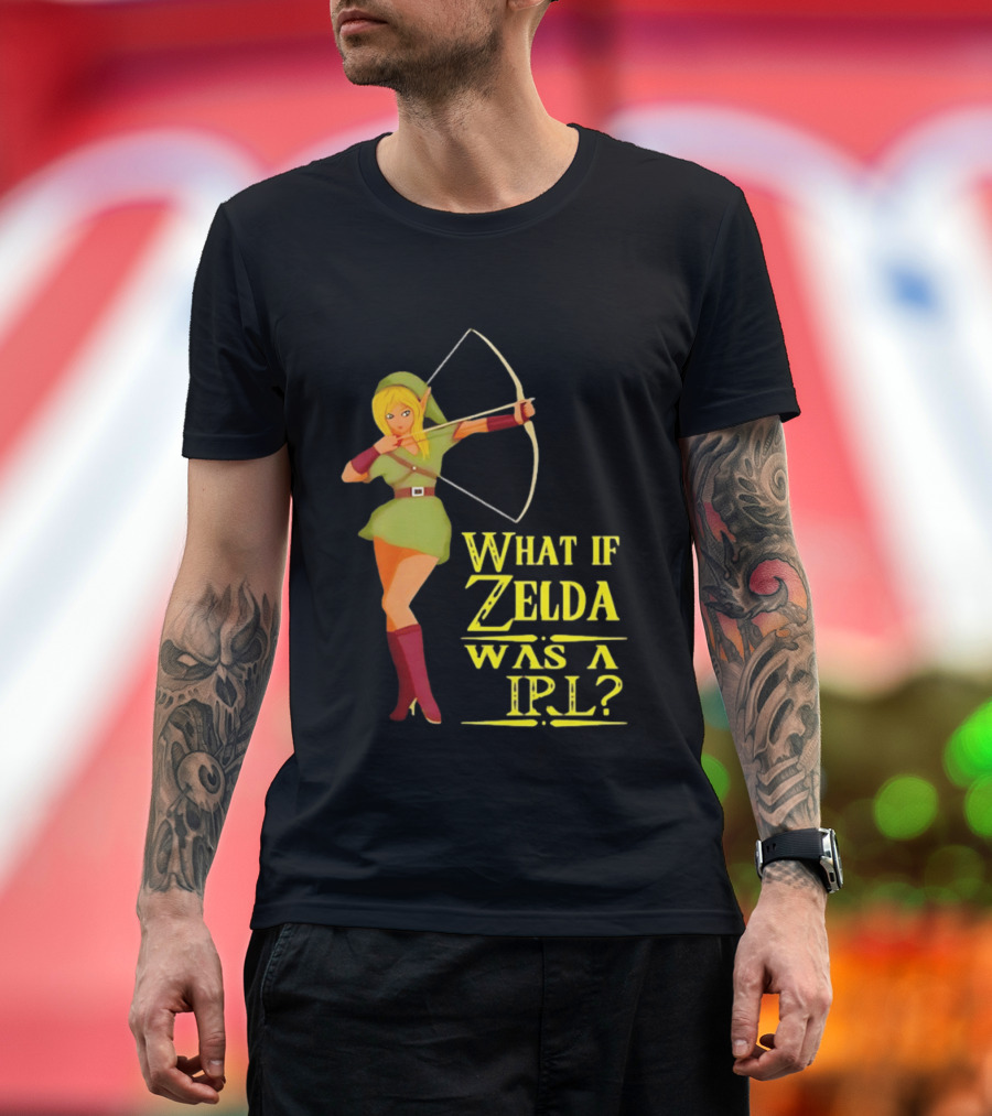 What If Zelda Was A Girl Female Elf Holding A Bow T-Shirt