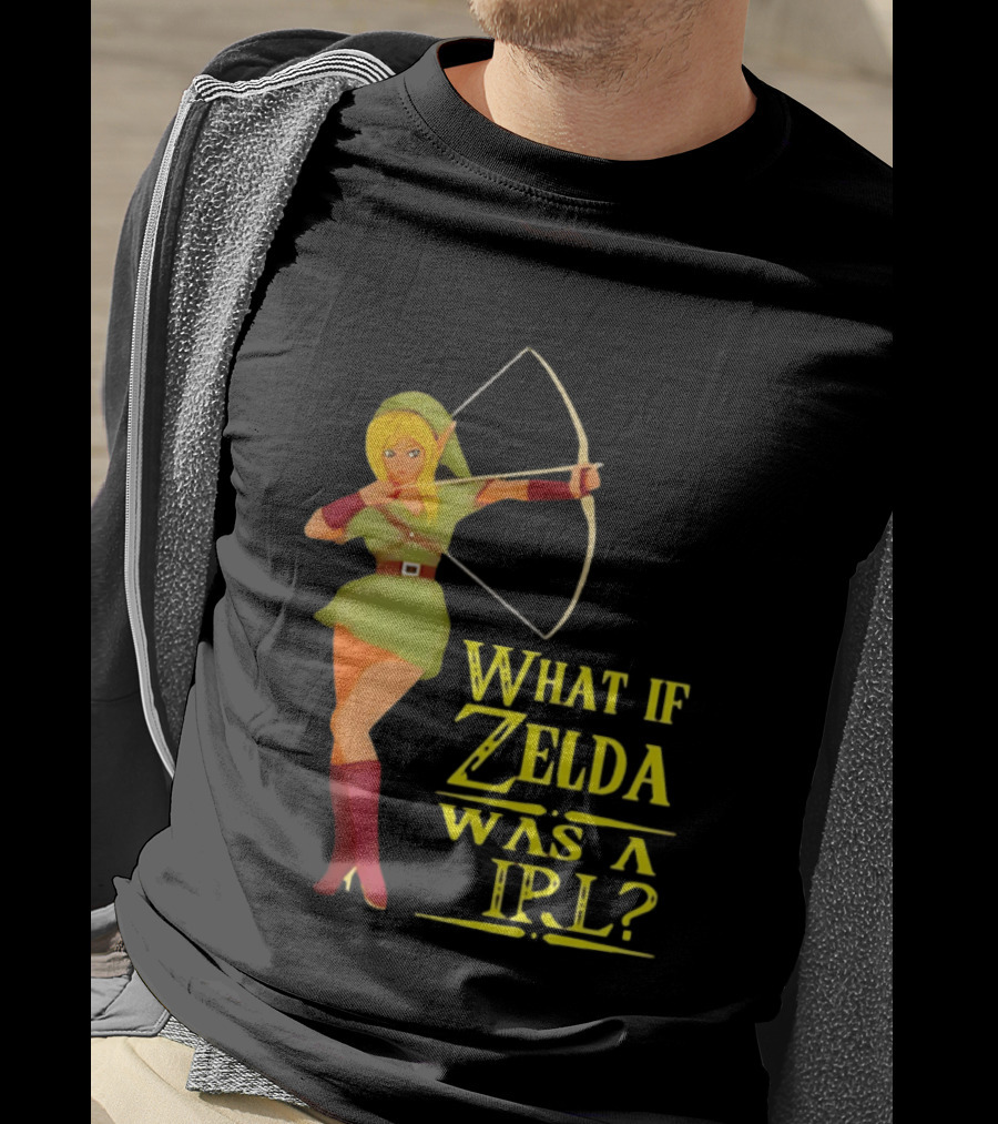 What If Zelda Was A Girl Female Elf Holding A Bow T-Shirt