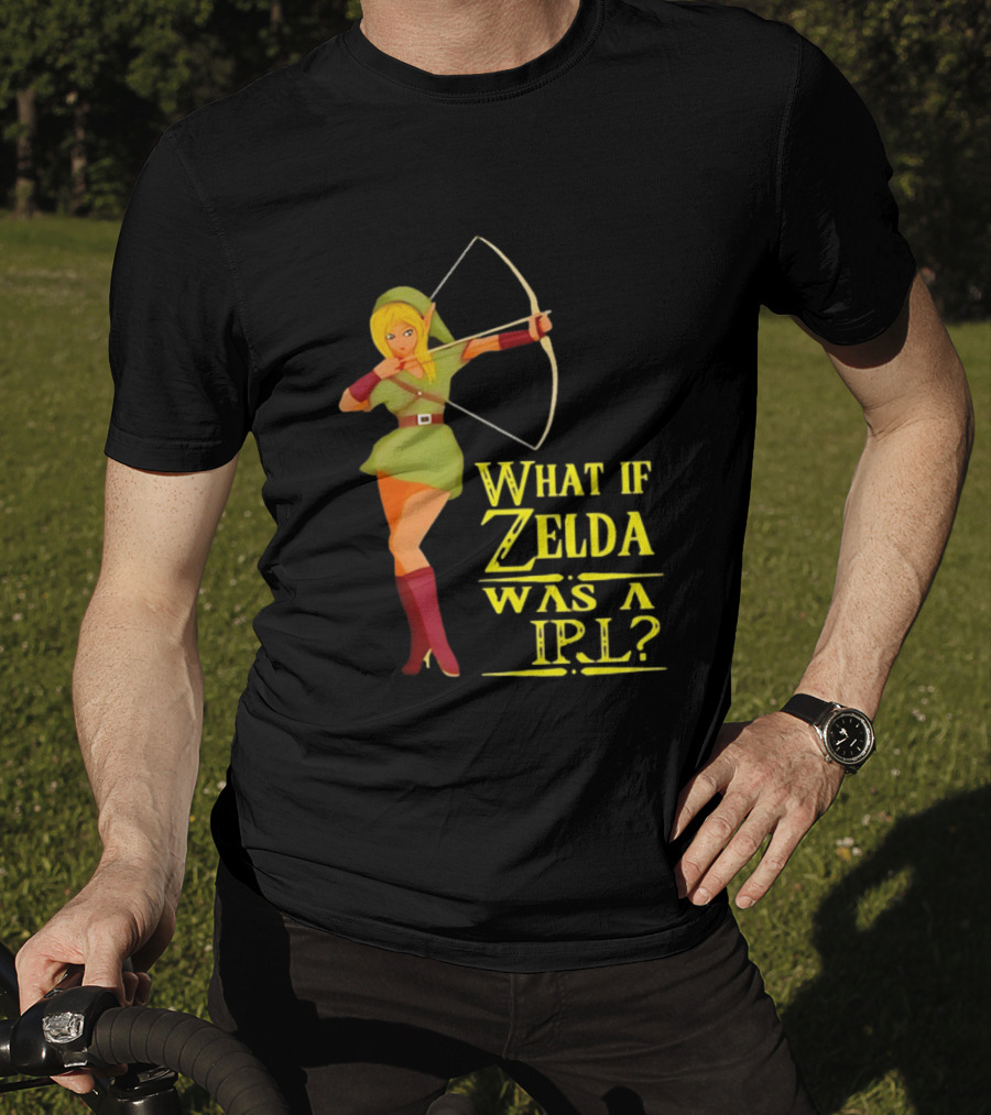 What If Zelda Was A Girl Female Elf Holding A Bow T-Shirt