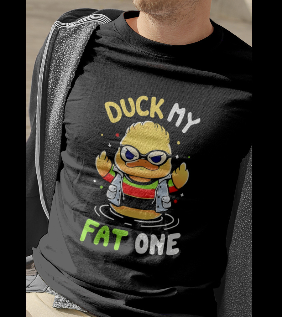 Duck My Fat One Middle Finger Delightful Derek X Duck T-Shirt