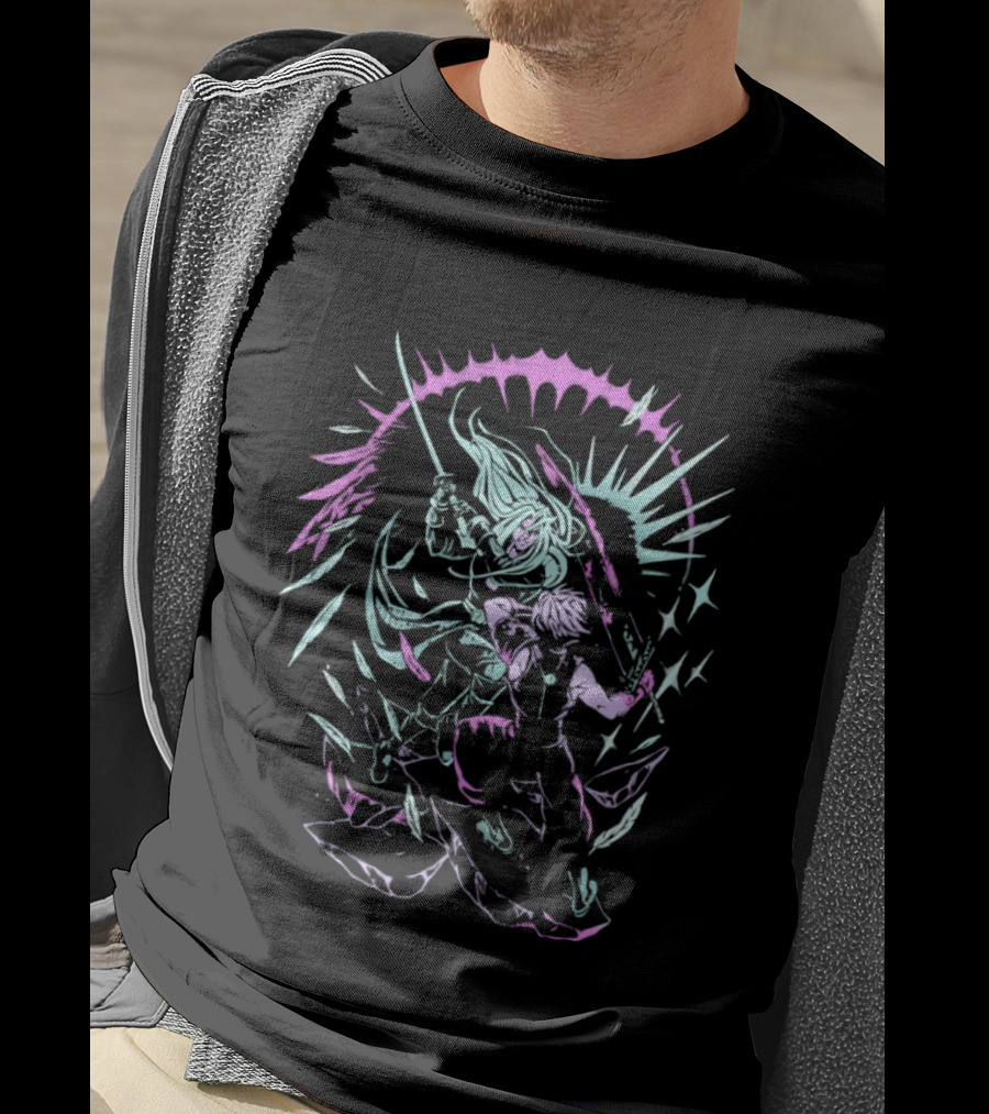 Final Fantasy Seven Seconds Till The End Iconic Battle Scene Cloud And Sephiroth T-Shirt