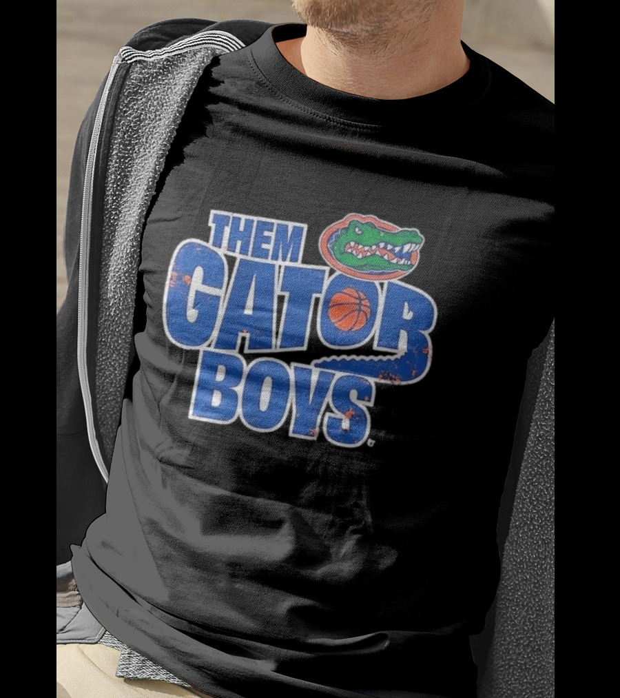 Them Gator Boys Florida Basketball Gator Logo And Ball T-Shirt